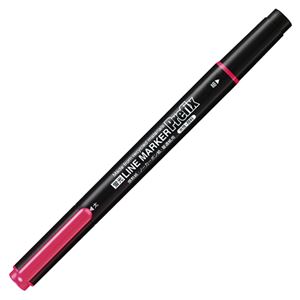 （まとめ） コクヨ蛍光OAマーカー（再生樹脂・ツイン） プリフィクス 中字+細字 桃 PM-L202P 1セット（10本） 【×5セット】