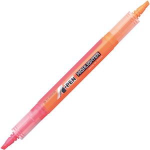 （まとめ） プラチナ A-PEN 蛍光ラインマーカーツイン ピンク／オレンジ CSAW-150 #74／75 1本 【×50セット】