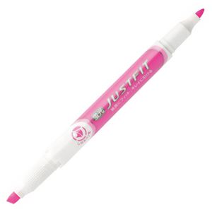 （まとめ） ゼブラ 蛍光ペン ジャストフィットピンク WKT17-P 1本 【×50セット】