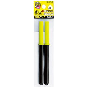 （まとめ） コクヨ詰替式蛍光マーカー（ピタッシュアルファ） 詰替インク 黄 PMR-L1Y 1セット（20本：2本×10パック） 【×5セット】