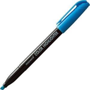 （まとめ） モナミ 蛍光ペン COLORHIGHLIGHTER シングルタイプ 水色 20106 1セット（12本） 【×10セット】
