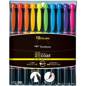 （まとめ） トンボ鉛筆 蛍コート8010色（各色1本） WA-SC10C 1パック 【×5セット】
