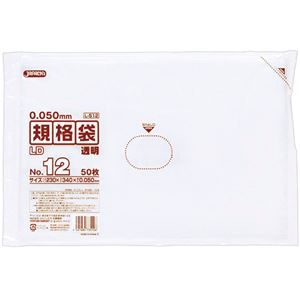 （まとめ） ジャパックス LD規格袋 500シリーズ12号 230×340mm 厚口タイプ L512 1パック（50枚） 【×30セット】