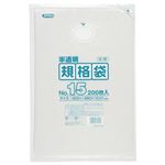 （まとめ） ジャパックス HD規格袋 半透明 15号300×450×厚み0.01mm E-15 1パック（200枚） 【×10セット】