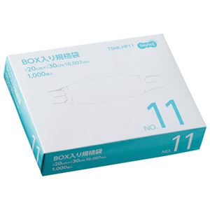（まとめ） TANOSEE BOX入り規格袋 半透明No.11 0.007×200×300mm 1箱（1000枚） 【×5セット】