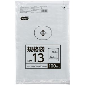 （まとめ） TANOSEE 規格袋 13号0.02×260×380mm 1パック（100枚） 【×30セット】
