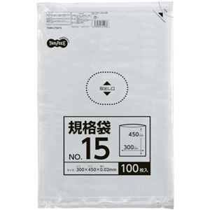 （まとめ） TANOSEE 規格袋 15号0.02×300×450mm 1セット（1000枚：100枚×10パック） 【×3セット】
