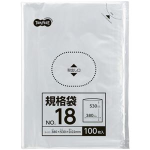 TANOSEE 規格袋 18号0.02×380×530mm 1セット（1000枚：100枚×10パック）