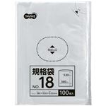 （まとめ） TANOSEE 規格袋 18号0.02×380×530mm 1パック（100枚） 【×10セット】