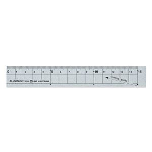 （まとめ） クツワ アルミ定規 15cm シルバーXS15SV 1個 【×30セット】