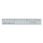 （まとめ） クツワ アルミ定規 15cm シルバーXS15SV 1個 【×30セット】