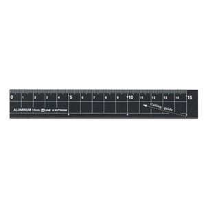 （まとめ） クツワ アルミ定規 15cm ブラックXS15BK 1個 【×30セット】