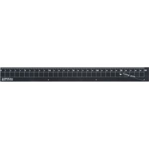（まとめ） クツワ アルミ定規 30cm ブラックXS30BK 1個 【×10セット】