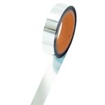 （まとめ） ササガワ メッキテープ幅25mm×長さ50m 銀 40-4484 1巻 【×5セット】