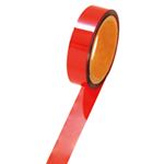（まとめ） ササガワ メッキテープ幅25mm×長さ50m 赤 40-4486 1巻 【×5セット】