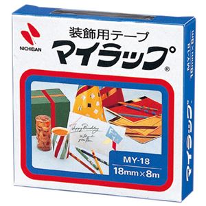 （まとめ） ニチバン 装飾用テープ マイラップ幅18mm×長さ8m 緑 MY-183 1巻 【×30セット】