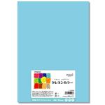 （まとめ） 長門屋商店 いろいろ色画用紙クレヨンカラー A4 みずいろ ナ-CR006 1パック（20枚） 【×10セット】