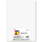 （まとめ） 長門屋商店 いろいろ色画用紙クレヨンカラー A4 ゆき（白） ナ-CR011 1パック（20枚） 【×10セット】