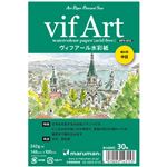 （まとめ） マルマン スケッチブック アートペーパーポストカードサイズ ヴィフアール水彩紙 中目242g／m2 30枚 S143VC 1冊 【×10セット】