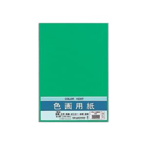 （まとめ） マルアイ 色画用紙 八ツ切 みどりPエ-N85G 1パック（10枚） 【×30セット】