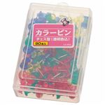 （まとめ） ライオン事務器 カラーピンチェス型針長さ10mm 透明色込 CS-M03 1箱（90本） 【×5セット】