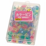 （まとめ） ライオン事務器 カラーピン平型針長さ8mm 透明色込 CS-M05 1箱（120本） 【×5セット】