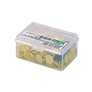 （まとめ） ライオン事務器 画鋲 No.1301ケース（130本） 【×30セット】