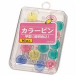 （まとめ） ライオン事務器 カラーピン平型針長さ8mm 透明色込 CS-P09 1箱（16本） 【×30セット】
