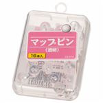（まとめ） ライオン事務器 マップピン針長さ10mm 透明 CS-P10 1箱（16本） 【×30セット】