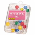（まとめ） ライオン事務器 マップピン針長さ10mm 色込 CS-P11 1箱（16本） 【×30セット】