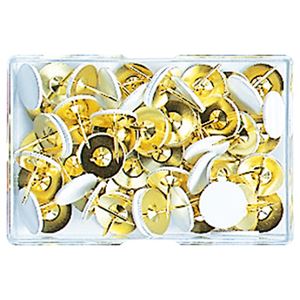 （まとめ） ミツヤ 着色画鋲足長 白TNL-01-WH 1ケース（40本） 【×30セット】