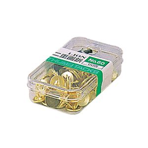 （まとめ） ライオン事務器 画鋲 No.601ケース（60本） 【×50セット】