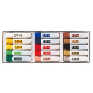 （まとめ） ぺんてる エフ水彩 15色（金・銀入）ポリチューブ入 WFC1-15 1セット 【×5セット】
