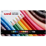 （まとめ） 三菱鉛筆 色鉛筆880級12色（各色1本） K88012CP 1缶 【×5セット】