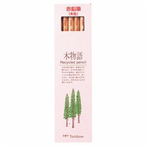（まとめ） トンボ鉛筆 エコ鉛筆木物語 朱色CV-REAV 1ダース（12本） 【×10セット】