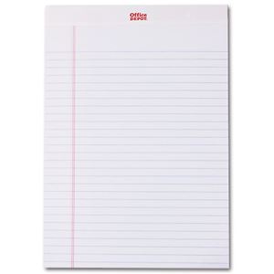 （まとめ） オフィスデポ リーガルパッドレターサイズ ホワイト 50枚 5658 1パック（12冊） 【×5セット】