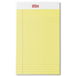 （まとめ） オフィスデポ リーガルパッドジュニアサイズ イエロー 50枚 26331 1パック（12冊） 【×5セット】