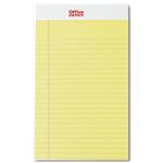 （まとめ） オフィスデポ リーガルパッドジュニアサイズ イエロー 50枚 26331 1パック（12冊） 【×5セット】