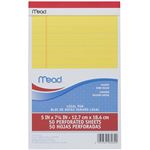 （まとめ） アコ・ブランズ Meadジュニア・リーガル・パッド 203×127mm イエロー 50シート MLP59600 1セット（5冊） 【×5セット】