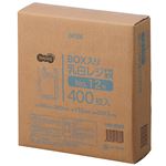 （まとめ） TANOSEE BOX入レジ袋 乳白12号 ヨコ180×タテ380×マチ幅110mm 1箱（400枚） 【×5セット】
