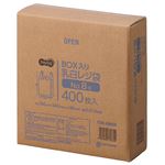 （まとめ） TANOSEE BOX入レジ袋 乳白8号 ヨコ160×タテ340×マチ幅90mm 1箱（400枚） 【×10セット】