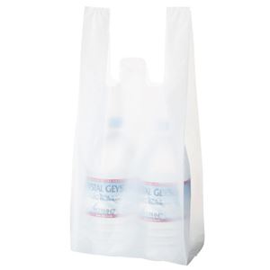 （まとめ） TANOSEE 乳白レジ袋 25号ヨコ210×タテ480×マチ幅130mm 1パック（100枚） 【×30セット】