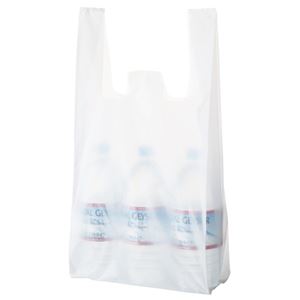 （まとめ） TANOSEE 乳白レジ袋 35号ヨコ260×タテ530×マチ幅130mm 1パック（100枚） 【×30セット】