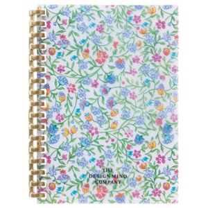 （まとめ） リヒトラブ FLOWER IMAGEツイストノート A6 B罫 青 30枚 D1171-8 1冊 【×10セット】