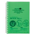 （まとめ） リヒトラブ AQUA DROPsツイストノート A6 17穴 B罫 30枚 黄緑 N-1664-6 1冊 【×30セット】