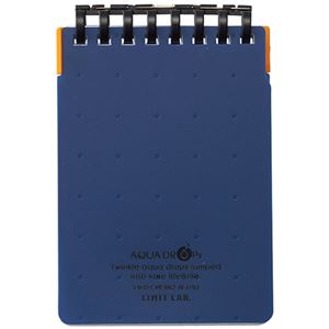 （まとめ） リヒトラブ AQUA DROPsツイストメモ 76×115mm B罫 ネイビー 70枚 N-1761-11 1冊 【×30セット】