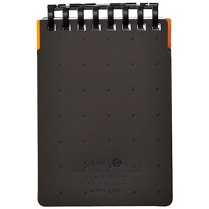 （まとめ） リヒトラブ AQUA DROPsツイストメモ 76×115mm B罫 ブラックブラウン 70枚 N-1761-24 1冊 【×30セット】