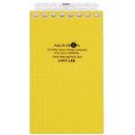 （まとめ） リヒトラブ AQUA DROPsツイストノート（メモサイズ） 125×72mm 8穴 5mm方眼罫 黄 40枚 N-1661-5 1冊 【×30セット】