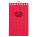 （まとめ） リヒトラブ AQUA DROPsツイストノート（メモサイズ） 125×72mm 8穴 5mm方眼罫 赤 40枚 N-1661-3 1冊 【×30セット】
