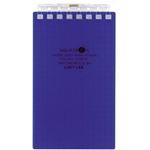 （まとめ） リヒトラブ AQUA DROPsツイストノート（メモサイズ） 125×72mm 8穴 5mm方眼罫 藍 40枚 N-1661-11 1冊 【×30セット】